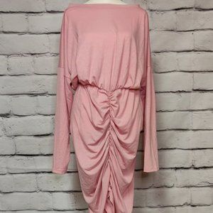 Pink Cool-shoulder Dress